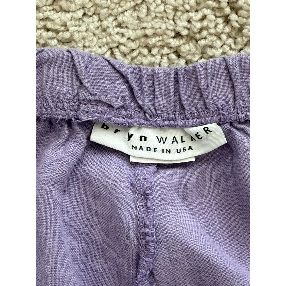 Bryn Walker Linen Lavender Women's Pants - Picture 3 of 8